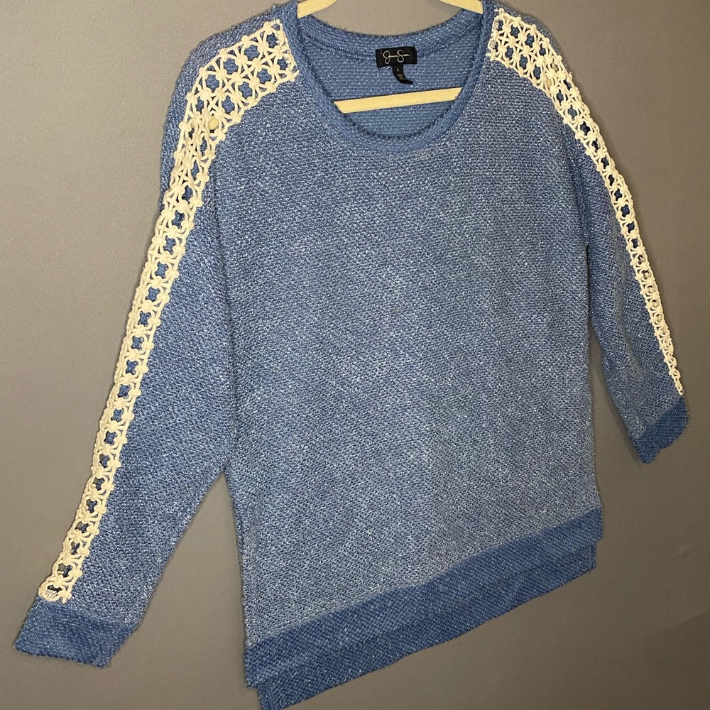JS Sweater with Lace Detail on Arms